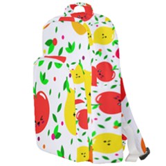 Pattern Fruits Orange Green Double Compartment Backpack