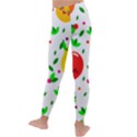 Pattern Fruits Orange Green Kids  Lightweight Velour Leggings View4