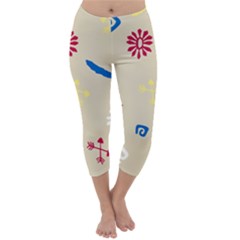 Pattern Culture Tribe American Capri Winter Leggings  by HermanTelo