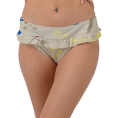 Pattern Culture Tribe American Frill Bikini Bottom