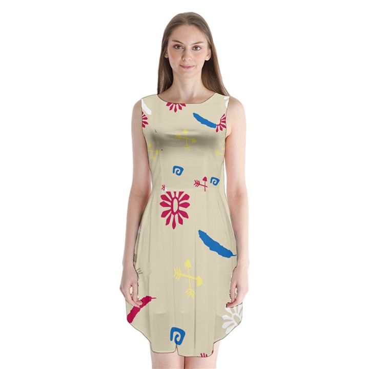 Pattern Culture Tribe American Sleeveless Chiffon Dress  