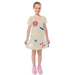 Pattern Culture Tribe American Kids  Short Sleeve Velvet Dress