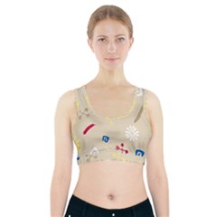 Pattern Culture Tribe American Sports Bra With Pocket