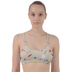 Pattern Culture Tribe American Line Them Up Sports Bra