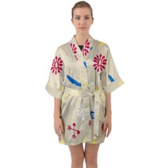 Pattern Culture Tribe American Quarter Sleeve Kimono Robe