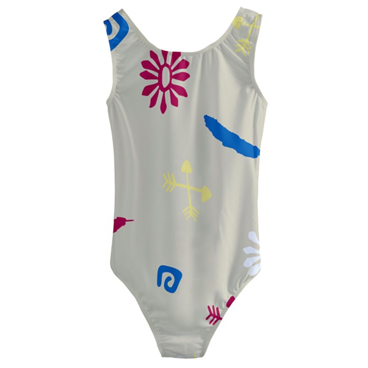 Pattern Culture Tribe American Kids  Cut-Out Back One Piece Swimsuit