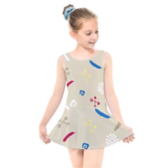 Pattern Culture Tribe American Kids  Skater Dress Swimsuit by HermanTelo