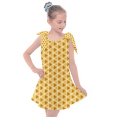 Pattern Halloween Pumpkin Color Kids  Tie Up Tunic Dress