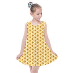 Pattern Halloween Pumpkin Color Kids  Summer Dress