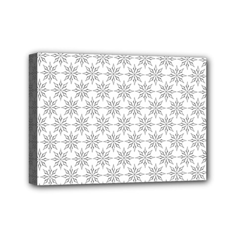 Ornamental Star Mandala Mini Canvas 7  X 5  (stretched)