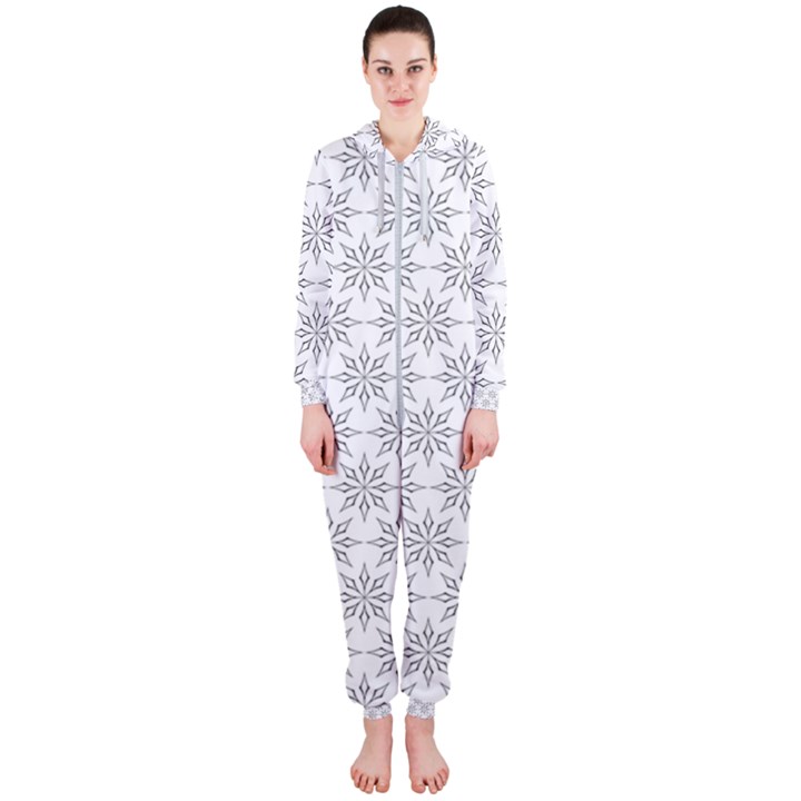 Ornamental Star Mandala Hooded Jumpsuit (Ladies) 