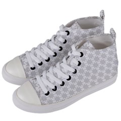 Ornamental Star Mandala Women s Mid-top Canvas Sneakers