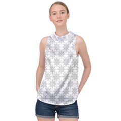 Ornamental Star Mandala High Neck Satin Top by HermanTelo