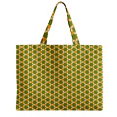 Pattern Halloween Pumpkin Color Green Zipper Mini Tote Bag