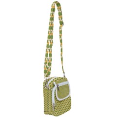 Pattern Halloween Pumpkin Color Green Shoulder Strap Belt Bag by HermanTelo