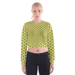 Pattern Halloween Pumpkin Color Green Cropped Sweatshirt