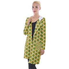 Pattern Halloween Pumpkin Color Green Hooded Pocket Cardigan