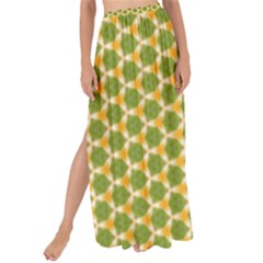 Pattern Halloween Pumpkin Color Green Maxi Chiffon Tie-up Sarong