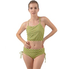 Pattern Halloween Pumpkin Color Green Mini Tank Bikini Set