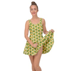 Pattern Halloween Pumpkin Color Green Inside Out Casual Dress by HermanTelo