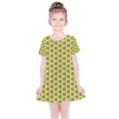 Pattern Halloween Pumpkin Color Green Kids  Simple Cotton Dress