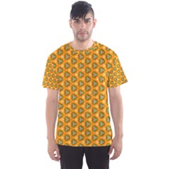 Pattern Halloween Pumpkin Color Leaf Men s Sports Mesh Tee