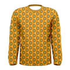 Pattern Halloween Pumpkin Color Leaf Men s Long Sleeve Tee