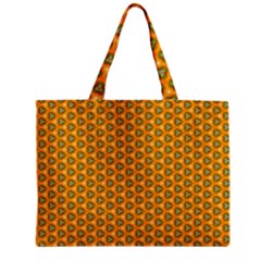 Pattern Halloween Pumpkin Color Leaf Zipper Mini Tote Bag