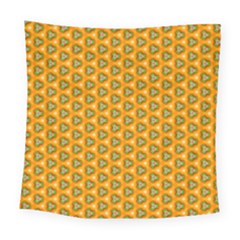 Pattern Halloween Pumpkin Color Leaf Square Tapestry (large)