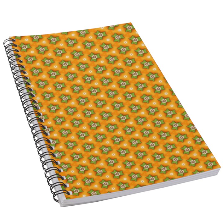 Pattern Halloween Pumpkin Color Leaf 5.5  x 8.5  Notebook