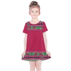 Ornaments Mexico Cheerful Kids  Simple Cotton Dress by HermanTelo