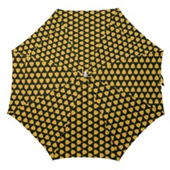 Pattern Halloween Pumpkin Color Yellow Straight Umbrellas