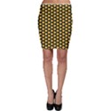 Pattern Halloween Pumpkin Color Yellow Bodycon Skirt View1