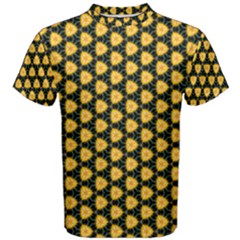 Pattern Halloween Pumpkin Color Yellow Men s Cotton Tee