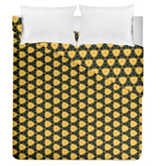 Pattern Halloween Pumpkin Color Yellow Duvet Cover Double Side (queen Size)