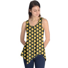 Pattern Halloween Pumpkin Color Yellow Sleeveless Tunic by HermanTelo