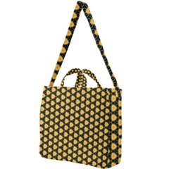 Pattern Halloween Pumpkin Color Yellow Square Shoulder Tote Bag by HermanTelo