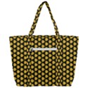 Pattern Halloween Pumpkin Color Yellow Zip Up Canvas Bag View3