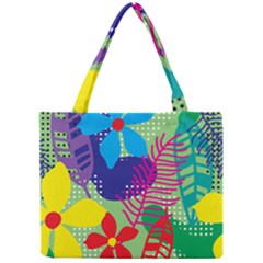 Pattern Leaf Polka Floral Mini Tote Bag