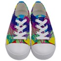 Pattern Leaf Polka Floral Kids  Low Top Canvas Sneakers View1