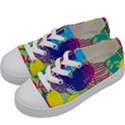 Pattern Leaf Polka Floral Kids  Low Top Canvas Sneakers View2