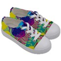 Pattern Leaf Polka Floral Kids  Low Top Canvas Sneakers View3