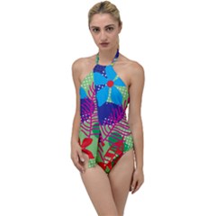 Pattern Leaf Polka Floral Go With The Flow One Piece Swimsuit