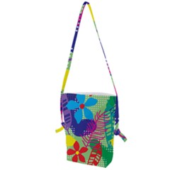 Pattern Leaf Polka Floral Folding Shoulder Bag by HermanTelo