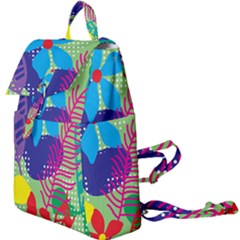 Pattern Leaf Polka Floral Buckle Everyday Backpack