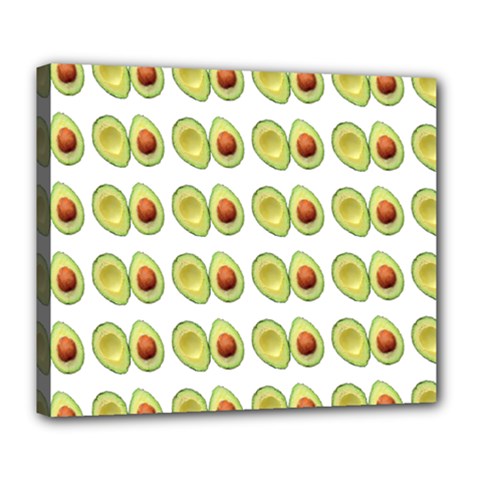 Pattern Avocado Green Fruit Deluxe Canvas 24  X 20  (stretched) by HermanTelo