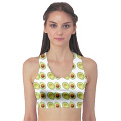 Pattern Avocado Green Fruit Sports Bra