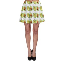 Pattern Avocado Green Fruit Skater Skirt