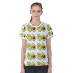 Pattern Avocado Green Fruit Women s Cotton Tee