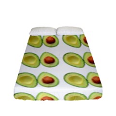 Pattern Avocado Green Fruit Fitted Sheet (full/ Double Size) by HermanTelo